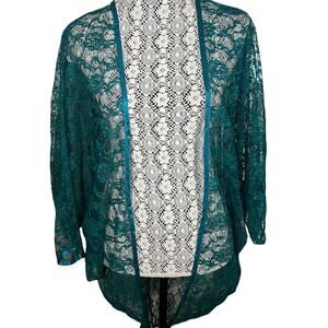 Frederick's of Hollywood Vintage Lace Sexy Cardigan Lingerie Coverup / One Size